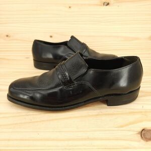 Weyenberg Massagic Loafer Sz 11.5 C Black Leather Classic Dress Shoes Square Toe